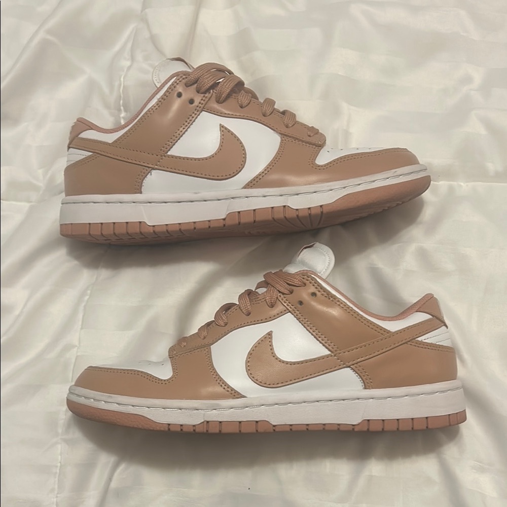 Nike Women's Low-Top Athletic Sneakers in White and Tan